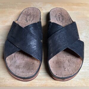 Kork-Ease Women's Black Sandals